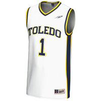 Toledo Rockets Basketball Jersey, White Lightweight Sportswear Jersey Shirt, Sleeveless Athletic Tank Jersey, Casual Gift for Men