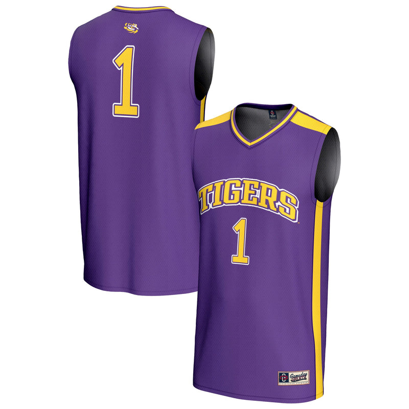 LSU Tigers Basketball Jersey, Purple Fashion Sportswear Jersey Shirt, Sleeveless Athletic Tank Jersey, Casual Gift for Men, Style 202342851