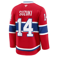 Nick Suzuki Montreal Canadiens Hockey Jersey, Red Premium Home Sportswear Jersey Shirt, Long Sleeve Hockey Sweater Jersey, Casual Gift for Men