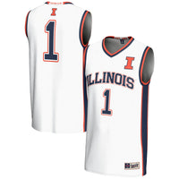 Illinois Fighting Illini Lightweight Basketball Jersey, White Sportswear Jersey Shirt, Sleeveless Athletic Tank Jersey, Casual Gift for Men