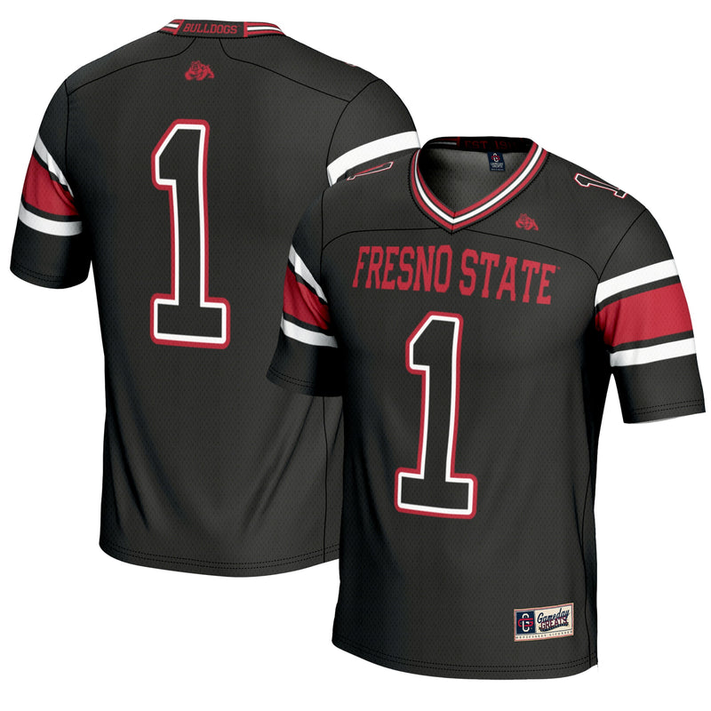 Fresno State Bulldogs Endzone Football Jersey, Black Sportswear Jersey Shirt, Lightweight Breathable Athletic Jersey, Casual Gift for Men