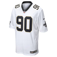 Bryan Bresee New Orleans Saints Football Jersey, White Game Sportswear Jersey Shirt, Lightweight Breathable Athletic Jersey, Casual Gift for Men
