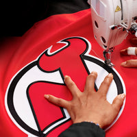 New Jersey Devils Hockey Jersey, Red Authentic Home Sportswear Jersey Shirt, Long Sleeve Hockey Sweater Jersey, Casual Gift for Men