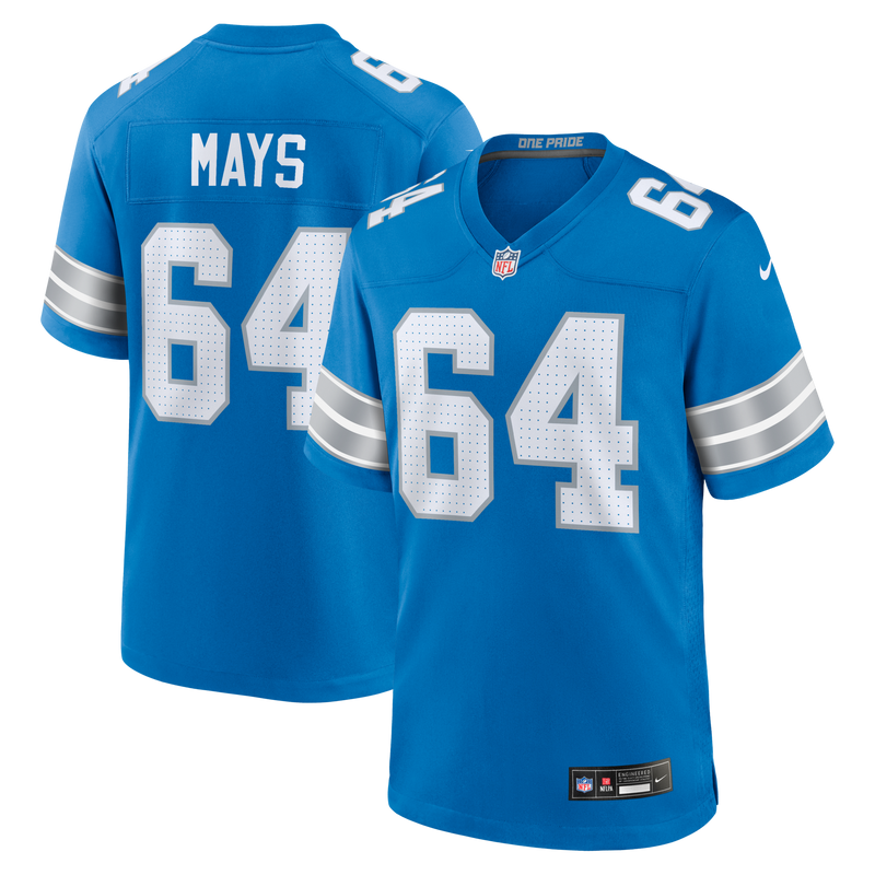 Cade Mays Detroit Lions Football Jersey, Blue Game Sportswear Jersey Shirt, Lightweight Breathable Athletic Jersey, Casual Gift for Men