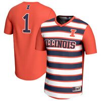 Illinois Fighting Illini Lightweight Soccer Jersey, Orange Sportswear Jersey Shirt, Lightweight Breathable Athletic Jersey, Casual Gift for Men