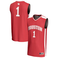 Houston Cougars Basketball Jersey, Red Fashion Lightweight Sportswear Jersey Shirt, Sleeveless Athletic Tank Jersey, Casual Gift for Men
