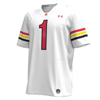 Maryland Terrapins Football Jersey, White Replica Sportswear Jersey Shirt, Lightweight Breathable Athletic Jersey, Casual Gift for Men