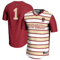 Boston College Eagles Soccer Jersey, Maroon Fashion Sportswear Jersey Shirt, Lightweight Breathable Athletic Jersey, Casual Gift for Men
