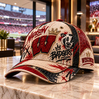 WIS Crowned in Crimson - Graffiti Badger Vintage Cap