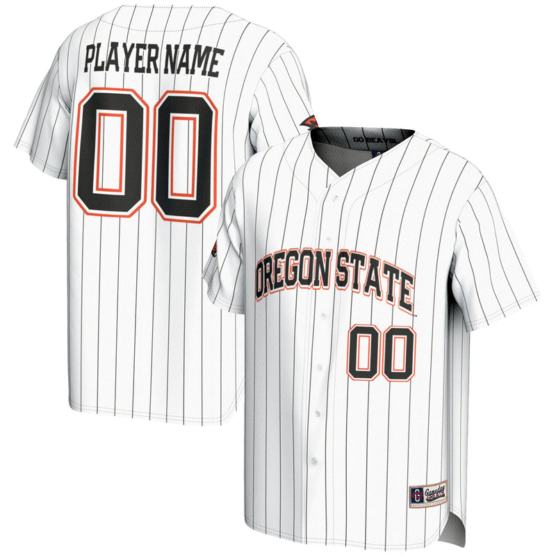 Oregon State Beavers Baseball Jersey, White Lightweight Sportswear Jersey Shirt, Lightweight Breathable Athletic Jersey, Casual Gift for Men