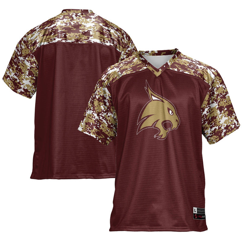 Texas State Bobcats Football Jersey, Maroon Sportswear Jersey Shirt, Lightweight Breathable Athletic Jersey, Casual Gift for Men, Style 4728751