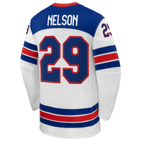 Brock Nelson US Hockey Jersey, White Replica Away Sportswear Jersey Shirt, Long Sleeve Hockey Sweater Jersey, Casual Gift for Men