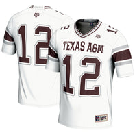 Texas A&M Aggies Football Jersey, White Fashion Lightweight Sportswear Jersey Shirt, Lightweight Breathable Athletic Jersey, Casual Gift for Men
