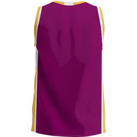 Brooklyn Basketball Jersey, Maroon Lightweight Sportswear Jersey Shirt, Sleeveless Athletic Tank Jersey, Casual Gift for Men