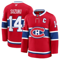 Nick Suzuki Montreal Canadiens Hockey Jersey, Red Premium Home Sportswear Jersey Shirt, Long Sleeve Hockey Sweater Jersey, Casual Gift for Men