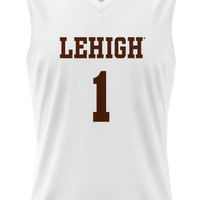 Lehigh Mountain Hawks Basketball Jersey, White Lightweight Sportswear Jersey Shirt, Sleeveless Athletic Tank Jersey, Casual Gift for Men