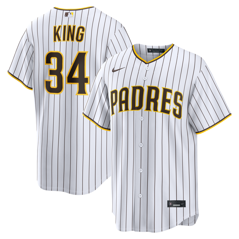 Michael King San Diego Padres Baseball Jersey, White Sportswear Jersey Shirt, Lightweight Breathable Athletic Jersey, Casual Gift for Men