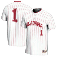 Alabama Crimson Tide Softball Jersey, White Fashion Sportswear Jersey Shirt, Lightweight Breathable Athletic Jersey, Casual Gift for Men