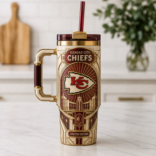 KC Arrowhead Emblem - Art Deco Tumbler Composition - main