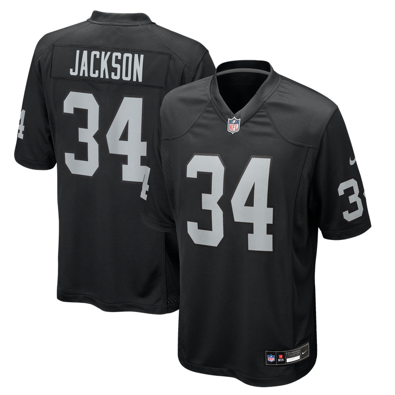 Bo Jackson Las Vegas Raiders Football Jersey, Black Game Sportswear Jersey Shirt, Lightweight Breathable Athletic Jersey, Casual Gift for Men