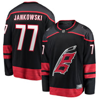 Mark Jankowski Carolina Hurricanes Hockey Jersey, Black Sportswear Jersey Shirt, Long Sleeve Hockey Sweater Jersey, Casual Gift for Men