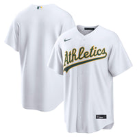 Athletics Baseball Jersey, White Replica Sportswear Jersey Shirt, Lightweight Breathable Athletic Jersey, Casual Gift for Men, Style 203182770