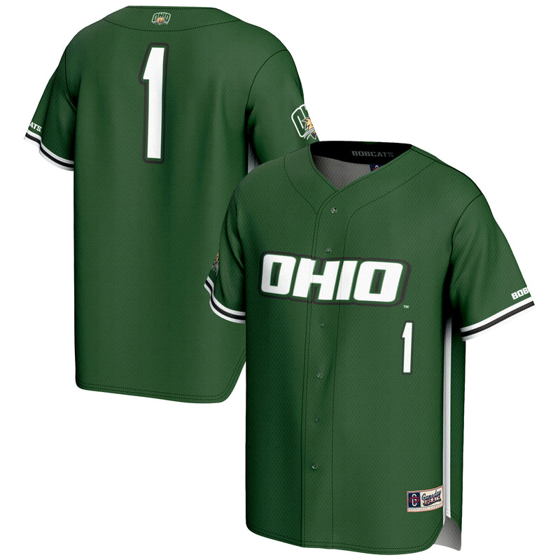 Ohio Bobcats Baseball Jersey, Green Sportswear Jersey Shirt, Lightweight Breathable Athletic Jersey, Casual Gift for Men, Style 201141742
