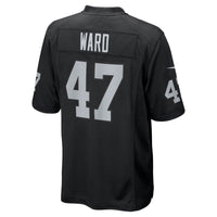 Alex Ward Las Vegas Raiders Football Jersey, Black Game Sportswear Jersey Shirt, Lightweight Breathable Athletic Jersey, Casual Gift for Men