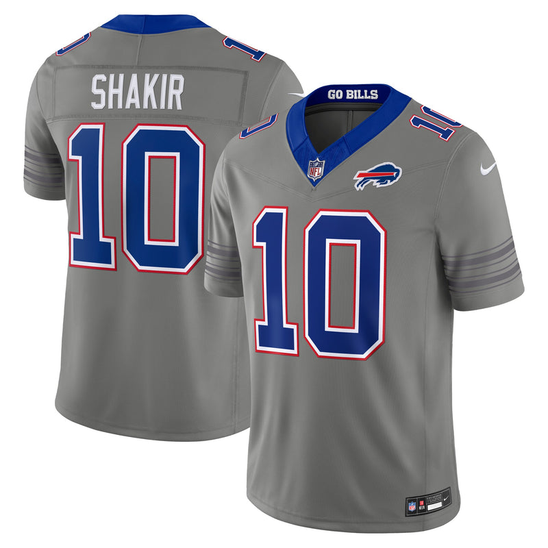 Khalil Shakir Buffalo Bills Football Jersey, Gray Limited Sportswear Jersey Shirt, Lightweight Breathable Athletic Jersey, Casual Gift for Men