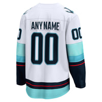 Seattle Kraken Hockey Jersey, White Breakaway Sportswear Jersey Shirt, Long Sleeve Hockey Sweater Jersey, Casual Gift for Men, Style 4430652