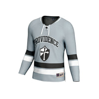 Providence Friars Hockey Jersey, Silver Sportswear Jersey Shirt, Long Sleeve Hockey Sweater Jersey, Casual Gift for Men