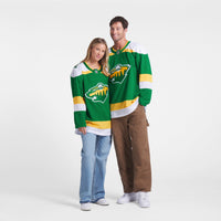 Minnesota Wild Hockey Jersey, Green Premium Sportswear Jersey Shirt, Long Sleeve Hockey Sweater Jersey, Casual Gift for Men, Style 202015699