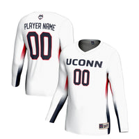 UConn Huskies Volleyball Jersey, White Sportswear Jersey Shirt, Lightweight Breathable Athletic Jersey, Casual Gift for Men, Style 200461800