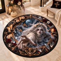 Through the Glass - Gothic Bride Reaching Out Round Rug