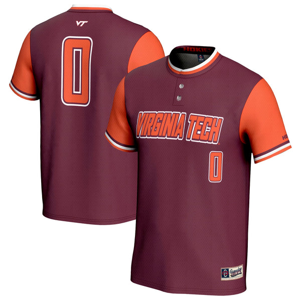 #0 Virginia Tech Hokies Softball Fashion Jersey - Maroon