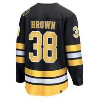 Patrick Brown Boston Bruins Hockey Jersey, Black Breakaway Home Sportswear Jersey Shirt, Long Sleeve Hockey Sweater Jersey, Casual Gift for Men