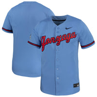 Gonzaga Bulldogs Baseball Jersey, Light Blue Replica Sportswear Jersey Shirt, Lightweight Breathable Athletic Jersey, Casual Gift for Men