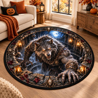 Moonlit Descent - Snarling Werewolf Statement Floor Piece