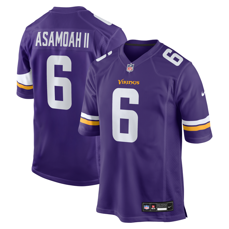 Brian Asamoah II Minnesota Vikings Football Jersey, Purple Sportswear Jersey Shirt, Lightweight Breathable Athletic Jersey, Casual Gift for Men