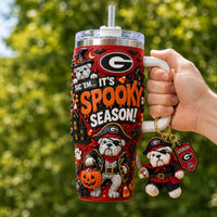 Sic 'Em, It's Spooky Season - UGA Haunted Sculpt Tumbler