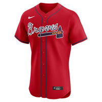 Atlanta Braves Baseball Jersey, Red Elite Alternate Sportswear Jersey Shirt, Lightweight Breathable Athletic Jersey, Casual Gift for Men