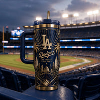 LAD Deco - Gold Linework and Midnight Blue Drinkware