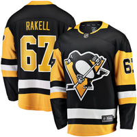 Rickard Rakell Pittsburgh Penguins Hockey Jersey, Black Sportswear Jersey Shirt, Long Sleeve Hockey Sweater Jersey, Casual Gift for Men
