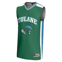 Tulane Green Wave Basketball Jersey, Basketball Sportswear Jersey Shirt, Sleeveless Athletic Tank Jersey, Casual Gift for Men