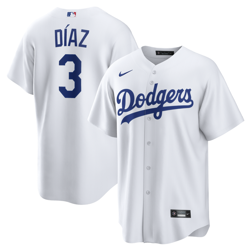 Edwin Díaz Los Angeles Dodgers Baseball Jersey, White Sportswear Jersey Shirt, Lightweight Breathable Athletic Jersey, Casual Gift for Men