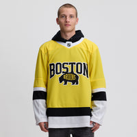 Boston Bruins Hockey Jersey, Gold Premium Sportswear Jersey Shirt, Long Sleeve Hockey Sweater Jersey, Casual Gift for Men, Style 203707695
