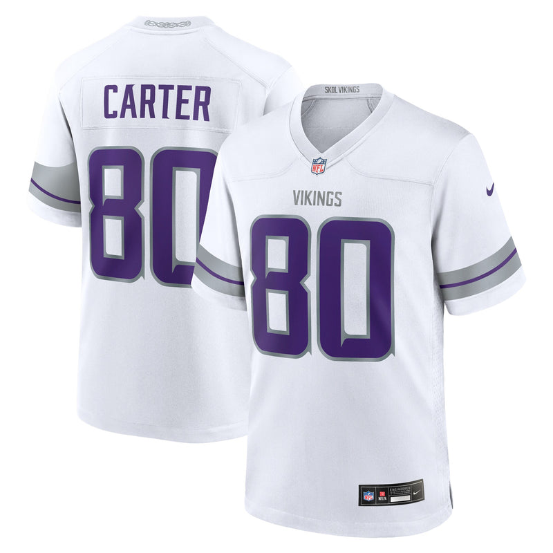 Cris Carter Minnesota Vikings Football Jersey, White Game Sportswear Jersey Shirt, Lightweight Breathable Athletic Jersey, Casual Gift for Men