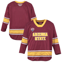 Arizona State Sun Devils Hockey Jersey, Maroon Replica Sportswear Jersey Shirt, Long Sleeve Hockey Sweater Jersey, Casual Gift for Men