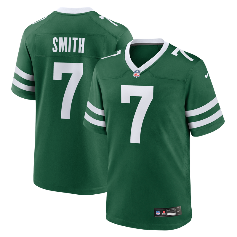 Geno Smith New York Jets Football Jersey, Green Game Sportswear Jersey Shirt, Lightweight Breathable Athletic Jersey, Casual Gift for Men