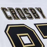 Sidney Crosby Pittsburgh Penguins Hockey Jersey, White Sportswear Jersey Shirt, Long Sleeve Hockey Sweater Jersey, Casual Gift for Men